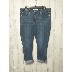 Levi's Signature Mid Rise Capri Size 16 Dark Wash
